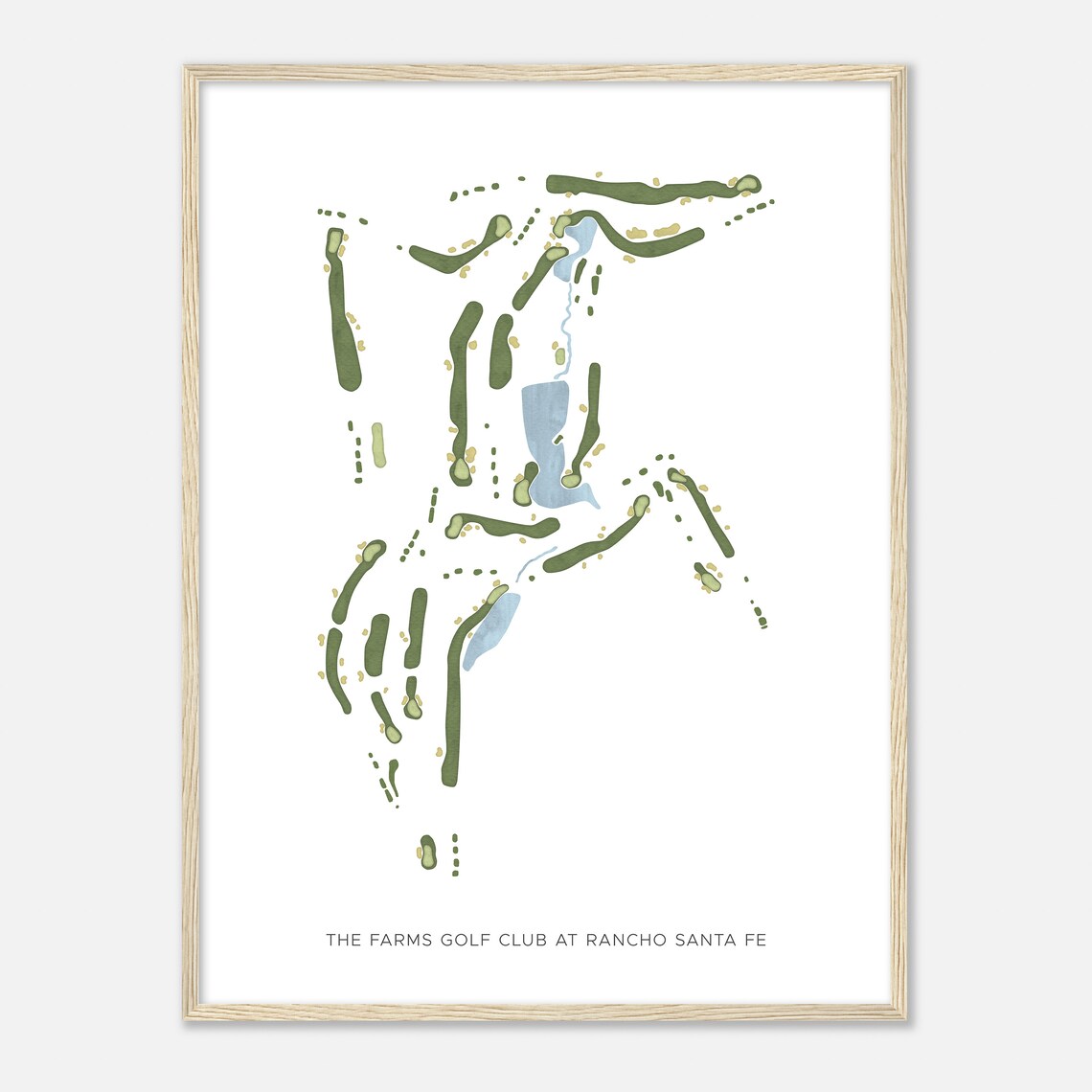 The Farms Golf Club Modern Watercolor Golf Course Map Golfer Gift Poster - Image 2