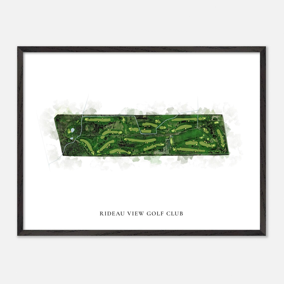 Rideau View Golf Club Manotick Canada Classic Watercolor Golf Map Poster - Image 4