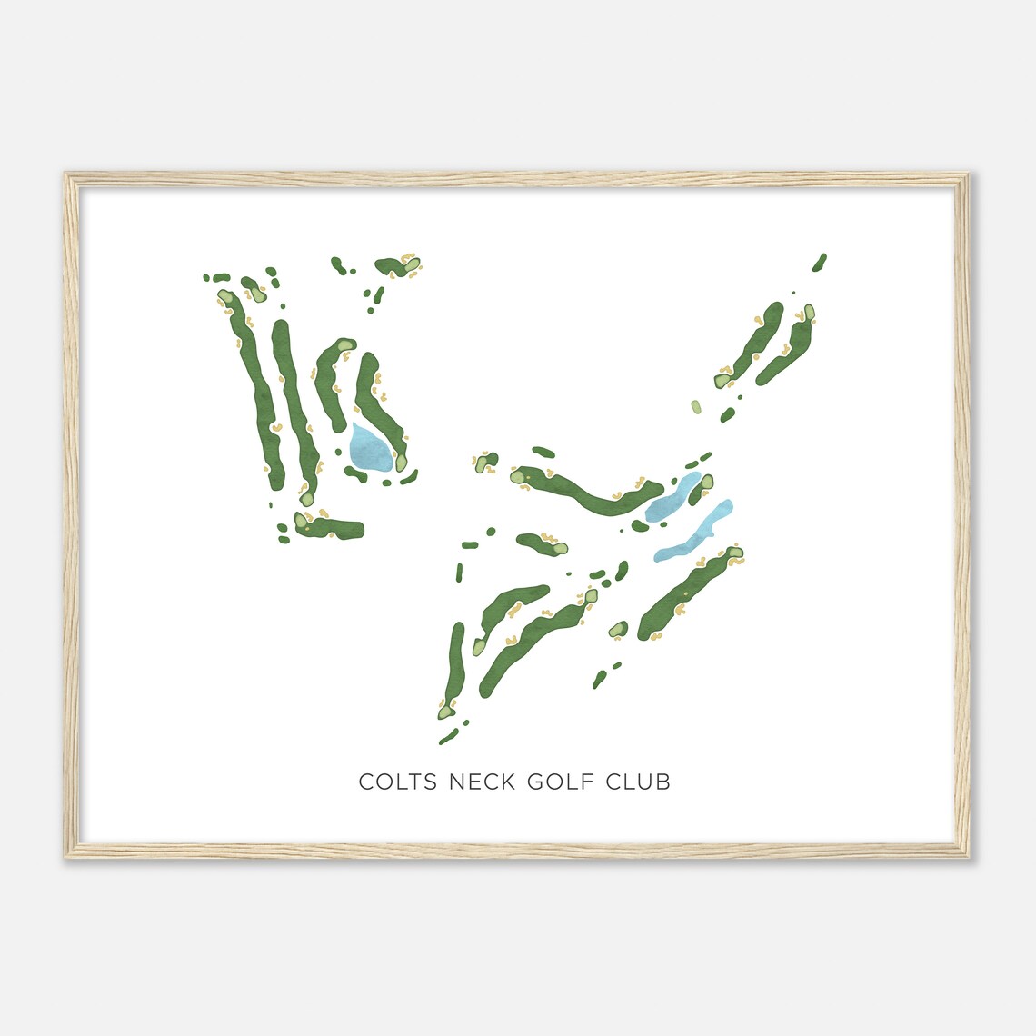 Colts Neck Golf Club Minimalist Fairway Line Course Map Poster - Image 2