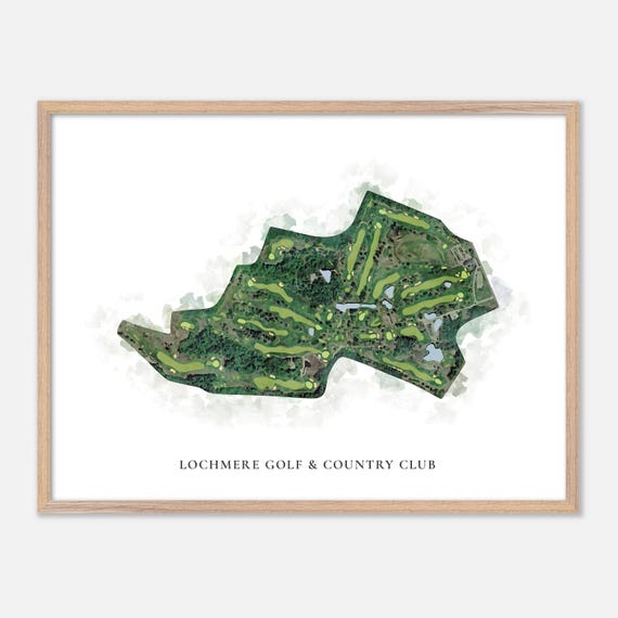 Lochmere Golf Country Club In Tilton New Hampshire Classic Watercolor Map Golfer Gift Golf Wall Art Golf Poster Print