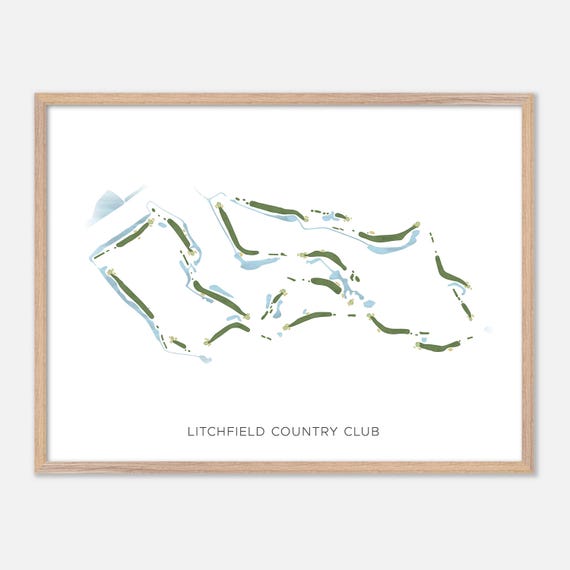 Litchfield Country Club In Pawleys Island South Carolina Modern Watercolor Map Golfer Gift Golf Wall Art Golf Poster Print
