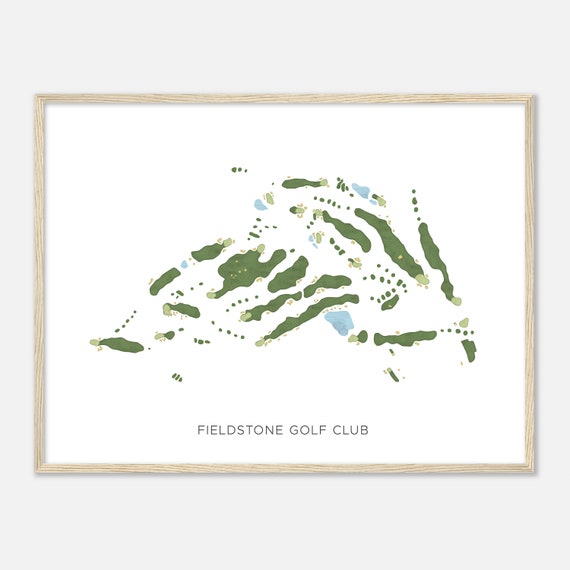 Fieldstone Golf Club Delaware Modern Watercolor Map Golfer Gift Golf Wall Art Golf Poster Print Course Layout