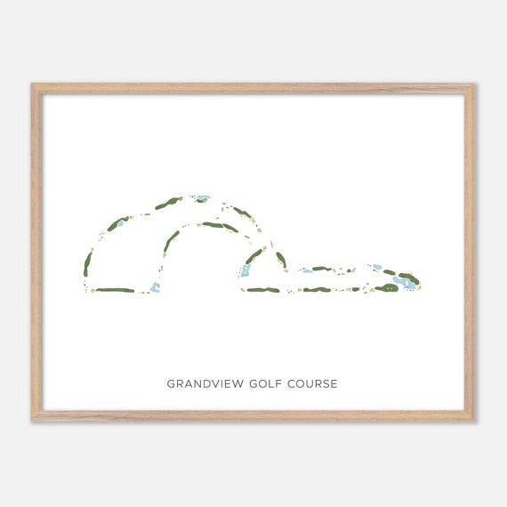 Grandview Golf Course In Sun City West Arizona Modern Watercolor Map Golfer Gift Golf Wall Art Golf Poster Print Course Layout