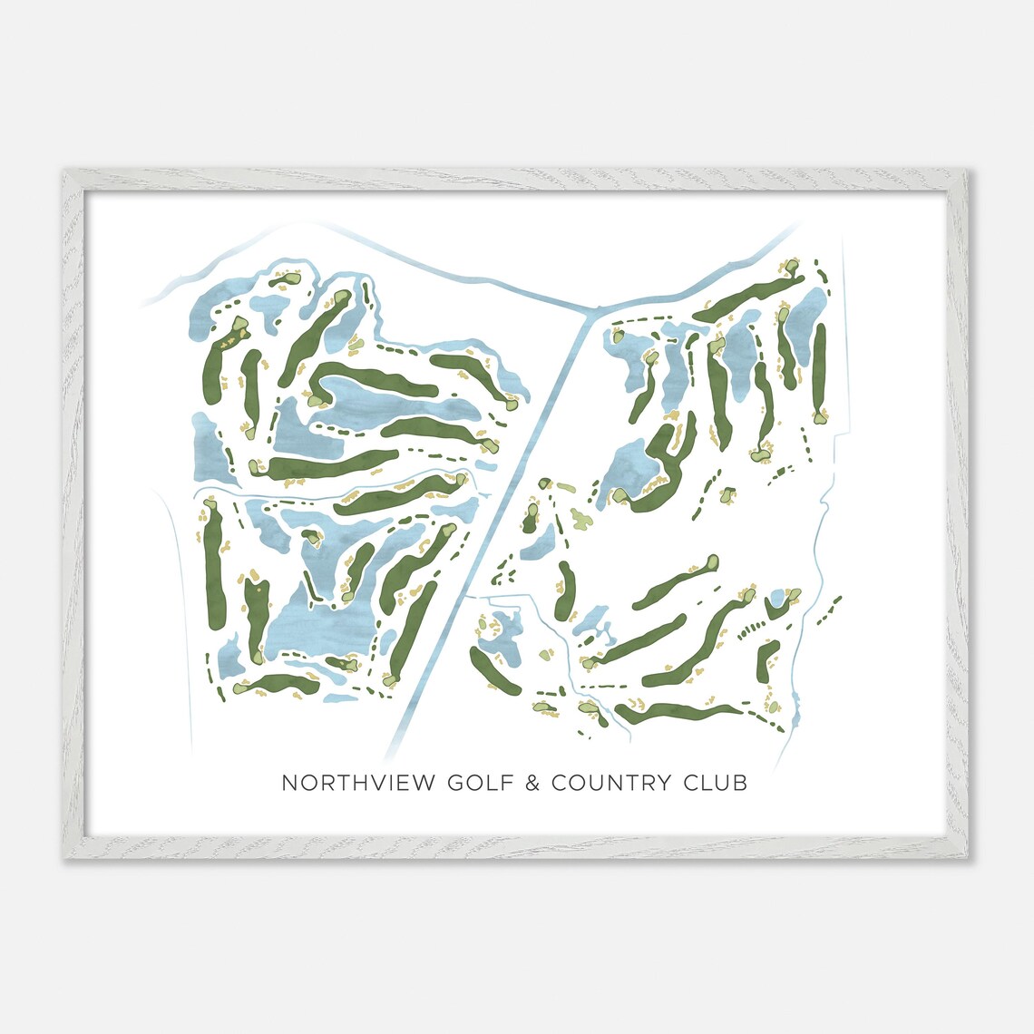 Northview Golf And Country Club Surrey Canada Golf Map Poster - Image 3
