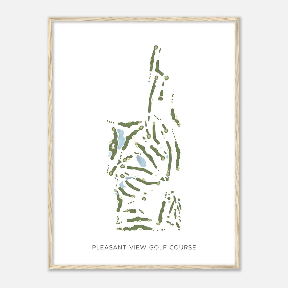 Pleasant View Golf Course Wisconsin Modern Watercolor Map Golfer Gift Golf Wall Art Golf Poster Print Course Layout - Image 2