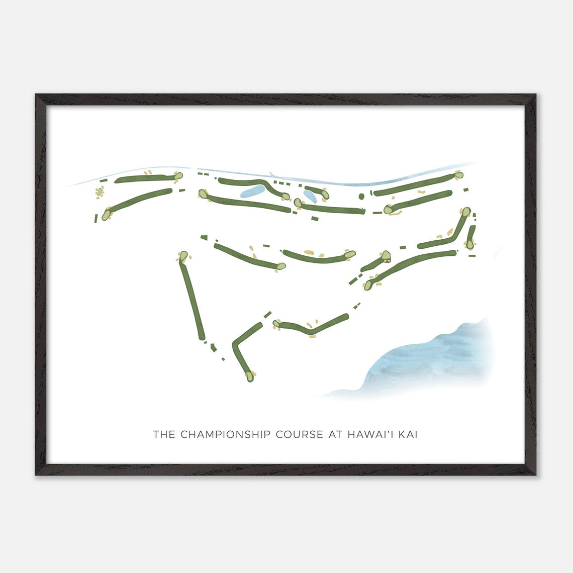 The Championship Course at Hawai'i Kai Minimalist Map Golfer Poster - Image 5