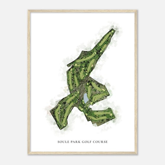 Soule Park Golf Course California Classic Watercolor Map Golfer Gift Golf Wall Art Golf Poster Print Course Layout