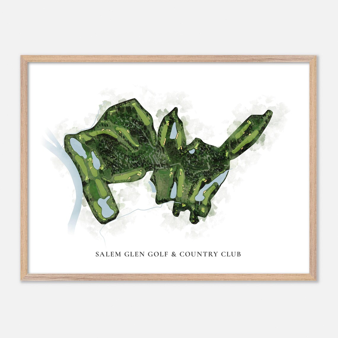 Salem Glen Golf Country Club Clemmons North Carolina Watercolor Poster