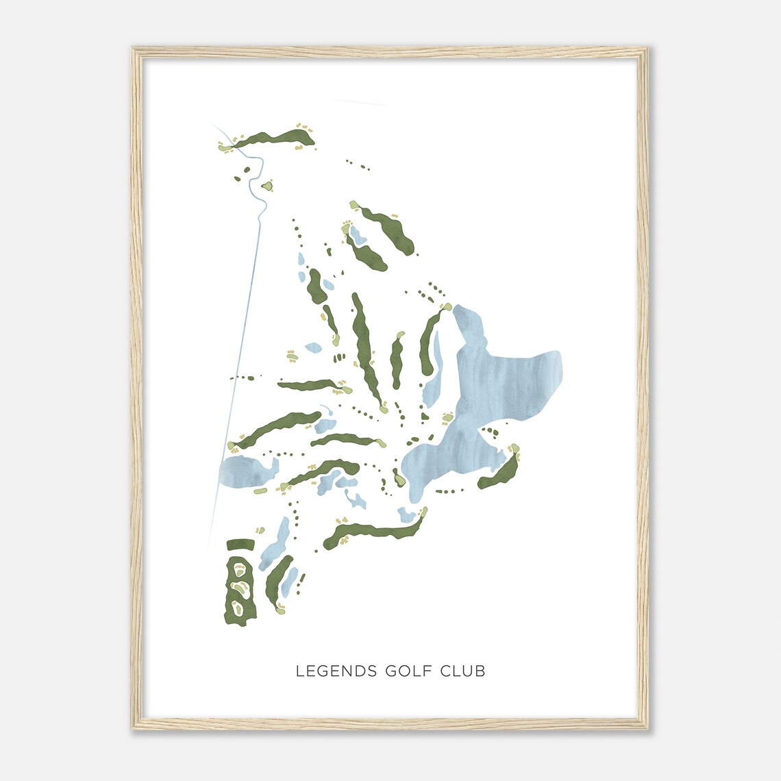 Legends Golf Club Minnesota Modern Watercolor Map Golfer Gift Golf Wall Art Golf Poster Print Course Layout - Image 2