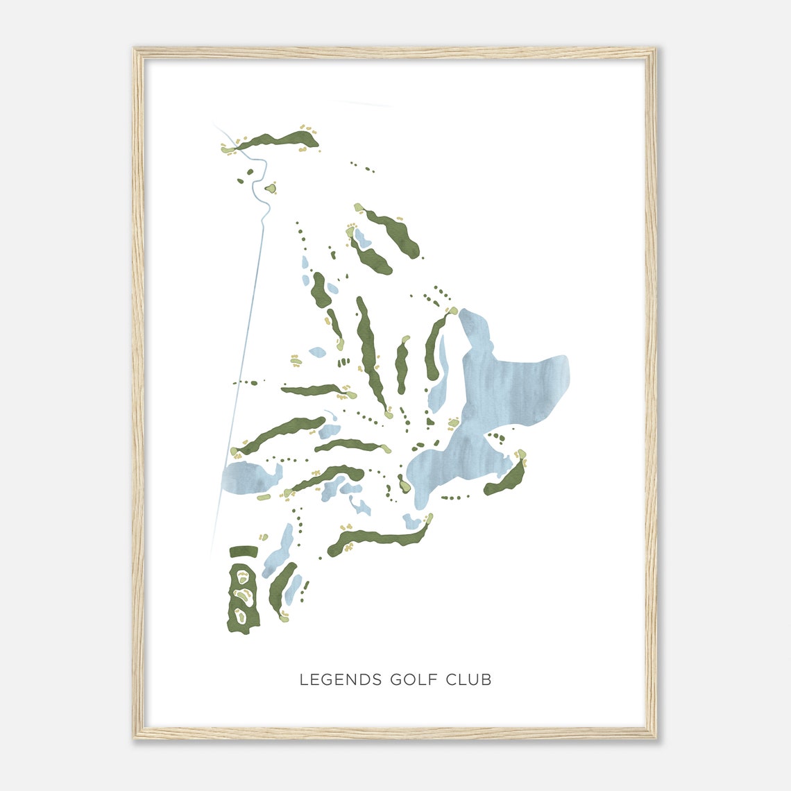 Legends Golf Club Modern Minimalist Golf Course Map Poster Gift - Image 2