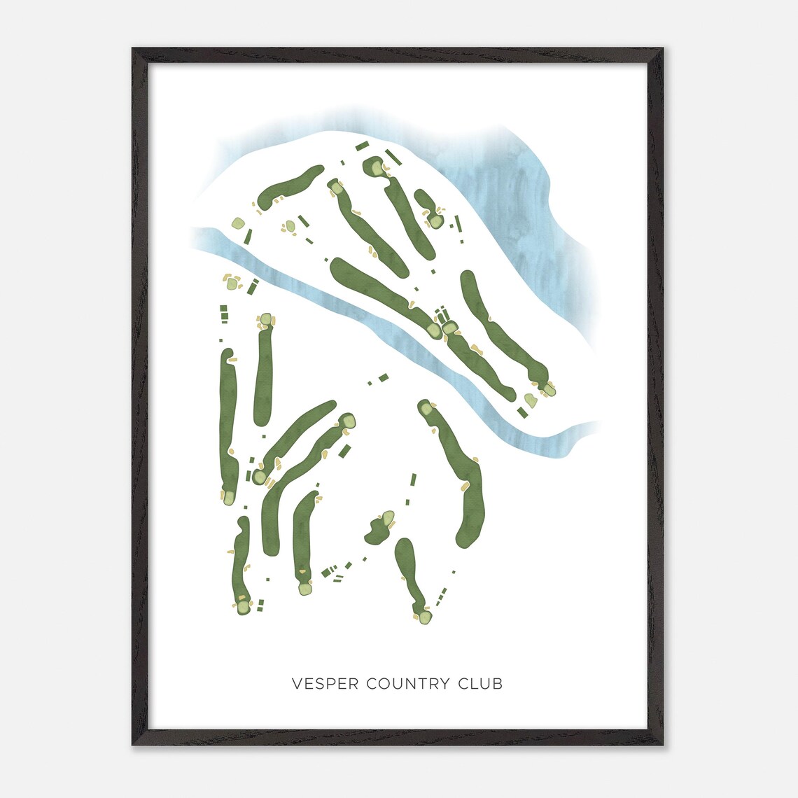Vesper Country Club Massachusetts Modern Minimalist Golf Poster - Image 3