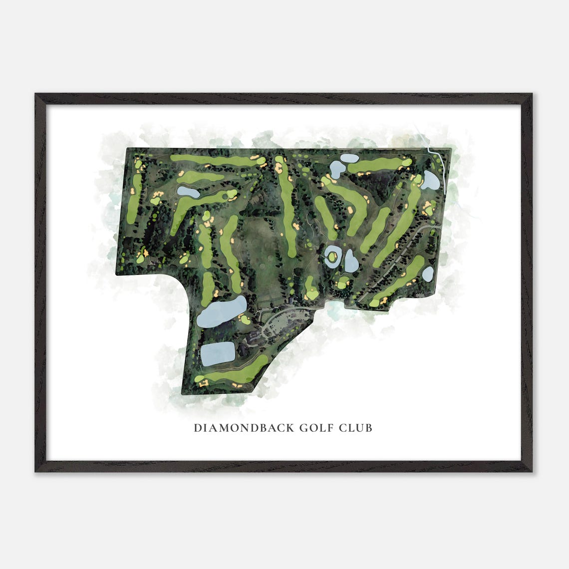 Diamondback Golf Club Canada Classic Watercolor Golf Map Poster - Image 4