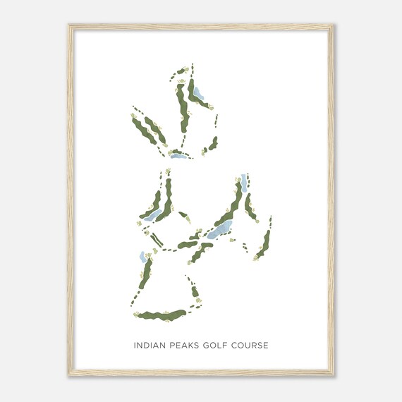 Indian Peaks Golf Course Colorado Modern Watercolor Map Golfer Gift Golf Wall Art Golf Poster Print Course Layout