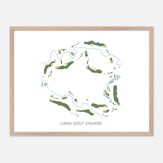 Links Golf Course In Littleton Colorado Modern Watercolor Map Golfer Gift Golf Wall Art Golf Poster Print Course Layout