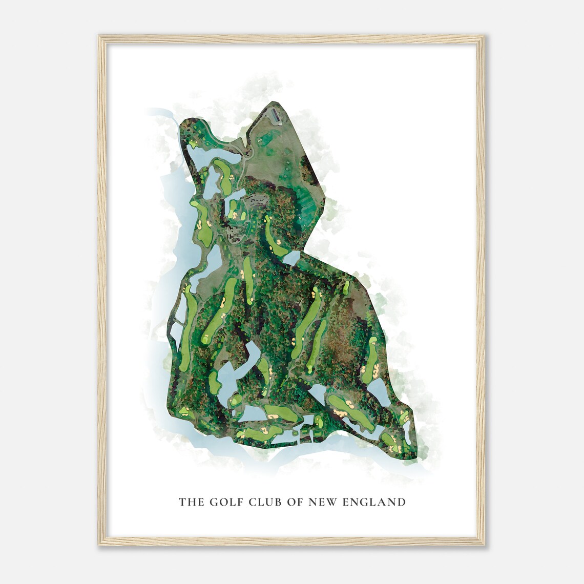 The Golf Club of New England Classic Watercolor Golf Map Poster