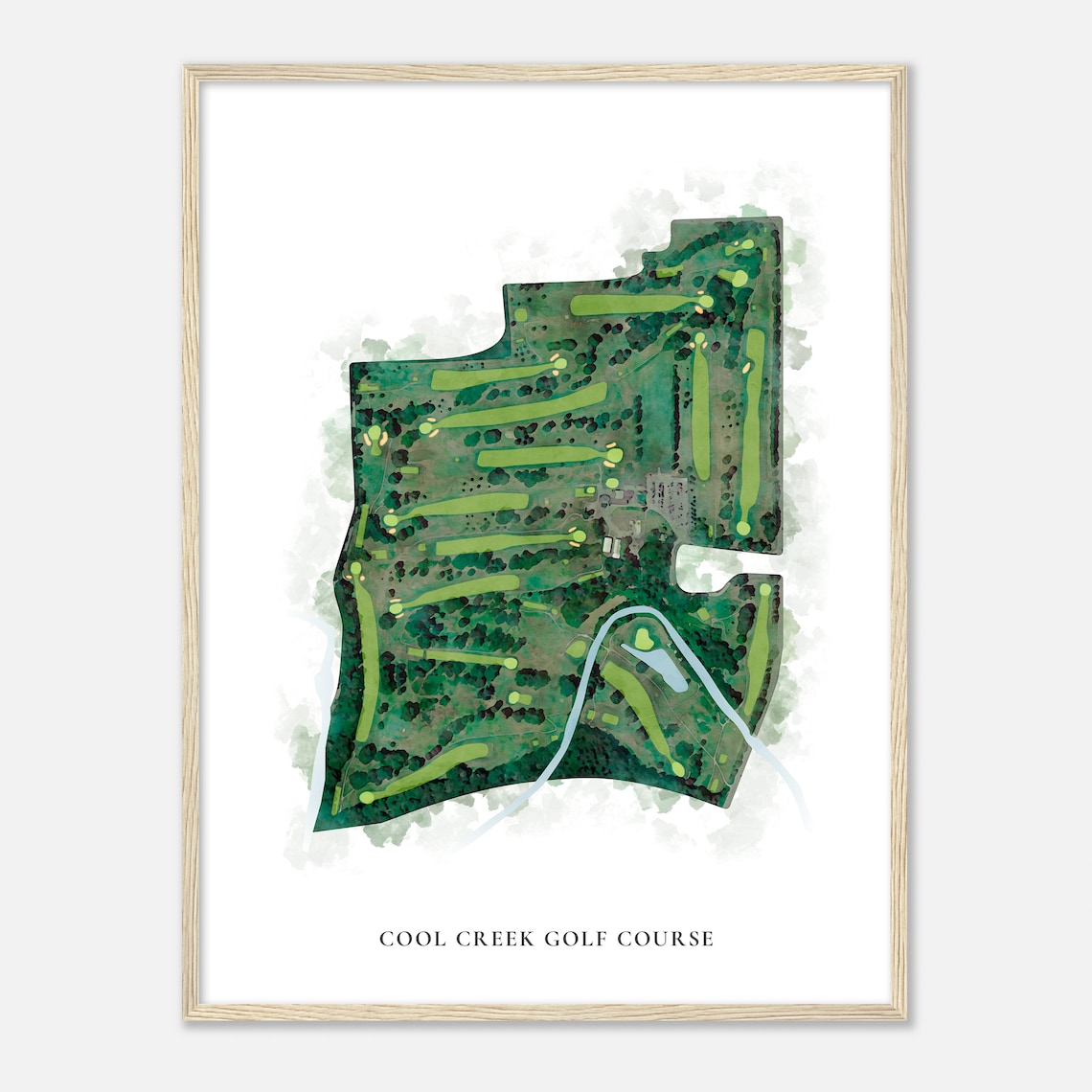 Cool Creek Golf Course Pennsylvania Classic Watercolor Map Golfer Gift Golf Wall Art Golf Poster Print Course Layout - Image 2