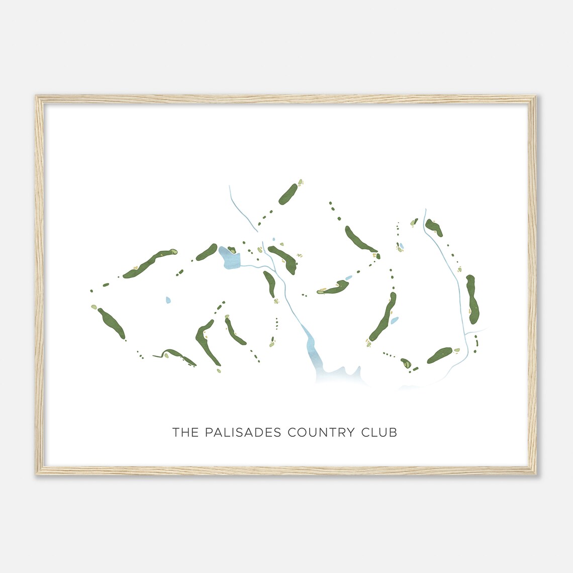 The Palisades Country Club North Carolina Modern Watercolor Poster