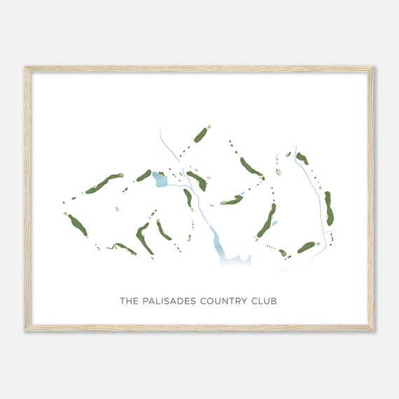 The Palisades Country Club North Carolina Modern Watercolor Map Golfer Gift Golf Wall Art Golf Poster Print Course Layout