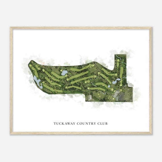 Tuckaway Country Club Wisconsin Classic Watercolor Map Golfer Gift Golf Wall Art Golf Poster Print Course Layout