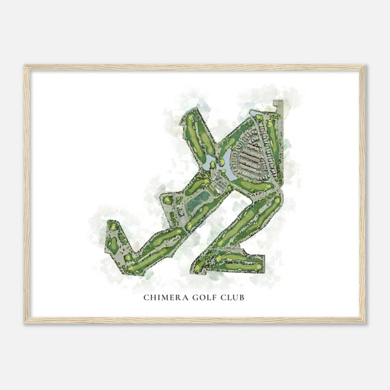 Chimera Golf Club Nevada Classic Watercolor Map Golfer Gift Golf Wall Art Golf Poster Print Course Layout