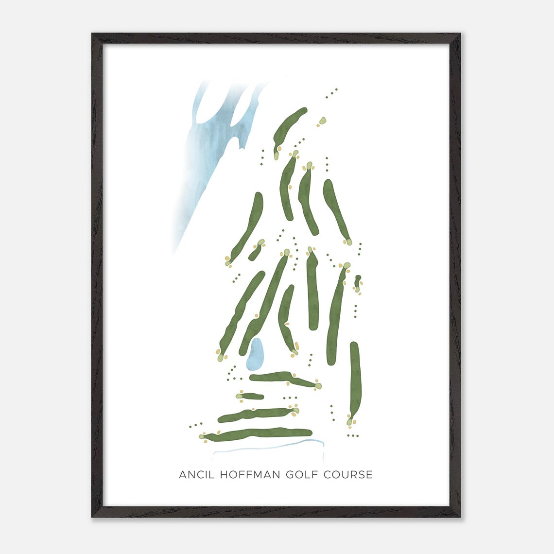 Ancil Hoffman Golf Course Minimalist Map Art Golfer Gift Poster - Image 3