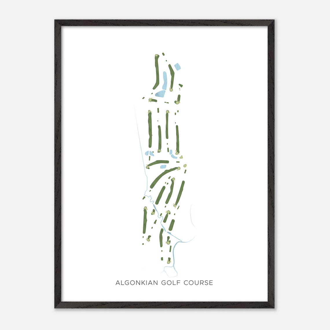 Algonkian Golf Course Virginia Modern Minimalist Map Art Poster - Image 2