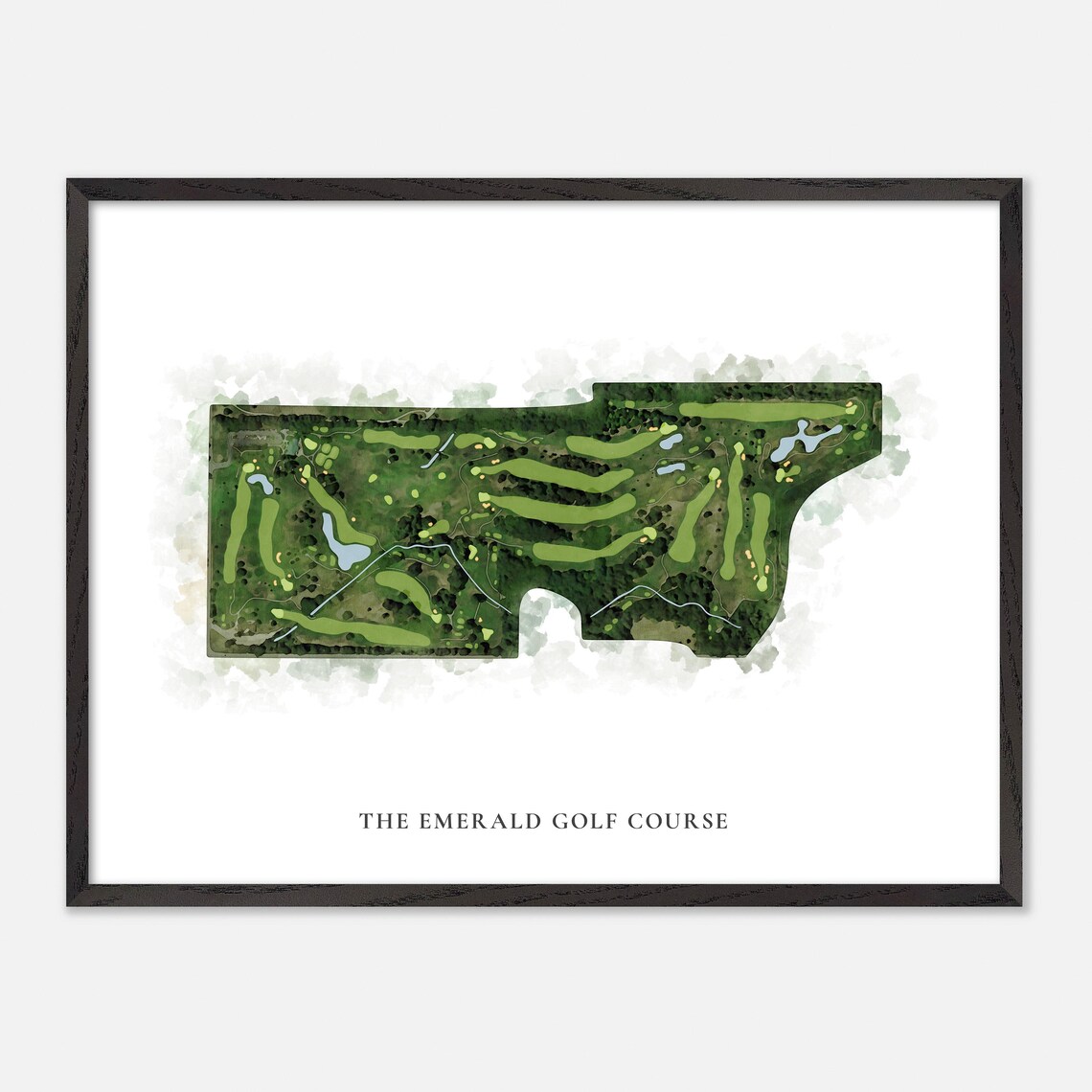The Emerald Golf Course Michigan Classic Watercolor Map Poster - Image 5