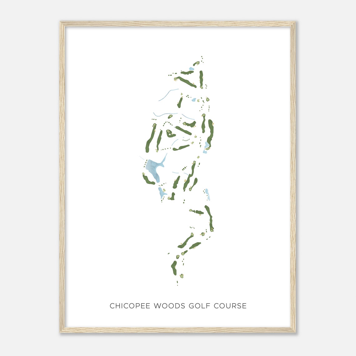 Chicopee Woods Golf Course Georgia Modern Watercolor Golf Poster - Image 2