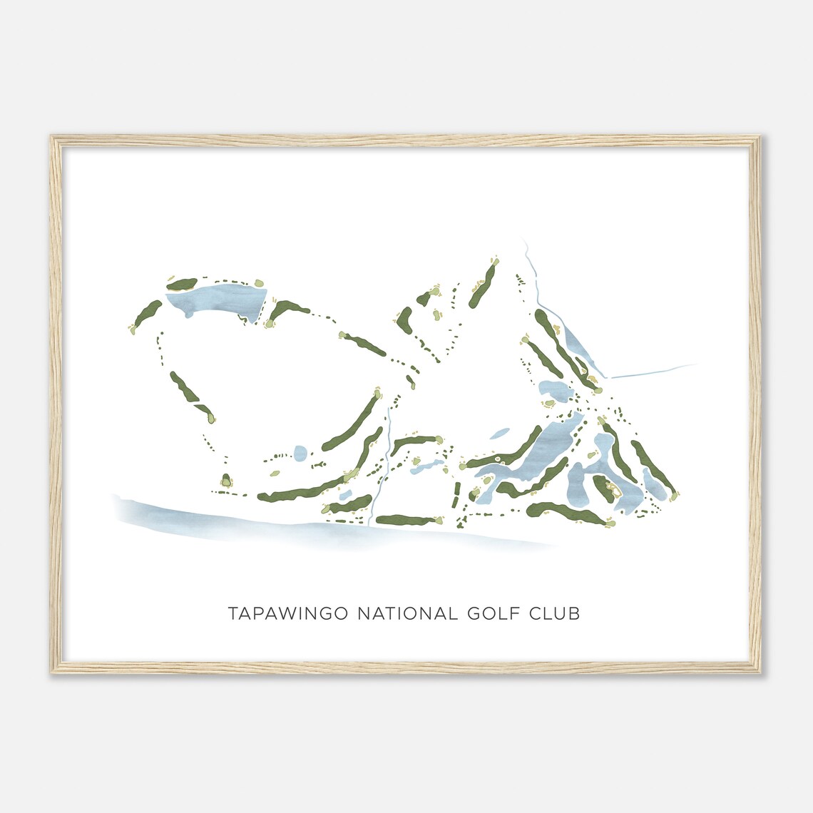 Tapawingo National Golf Club Minimalist Watercolor Map Poster - Image 2