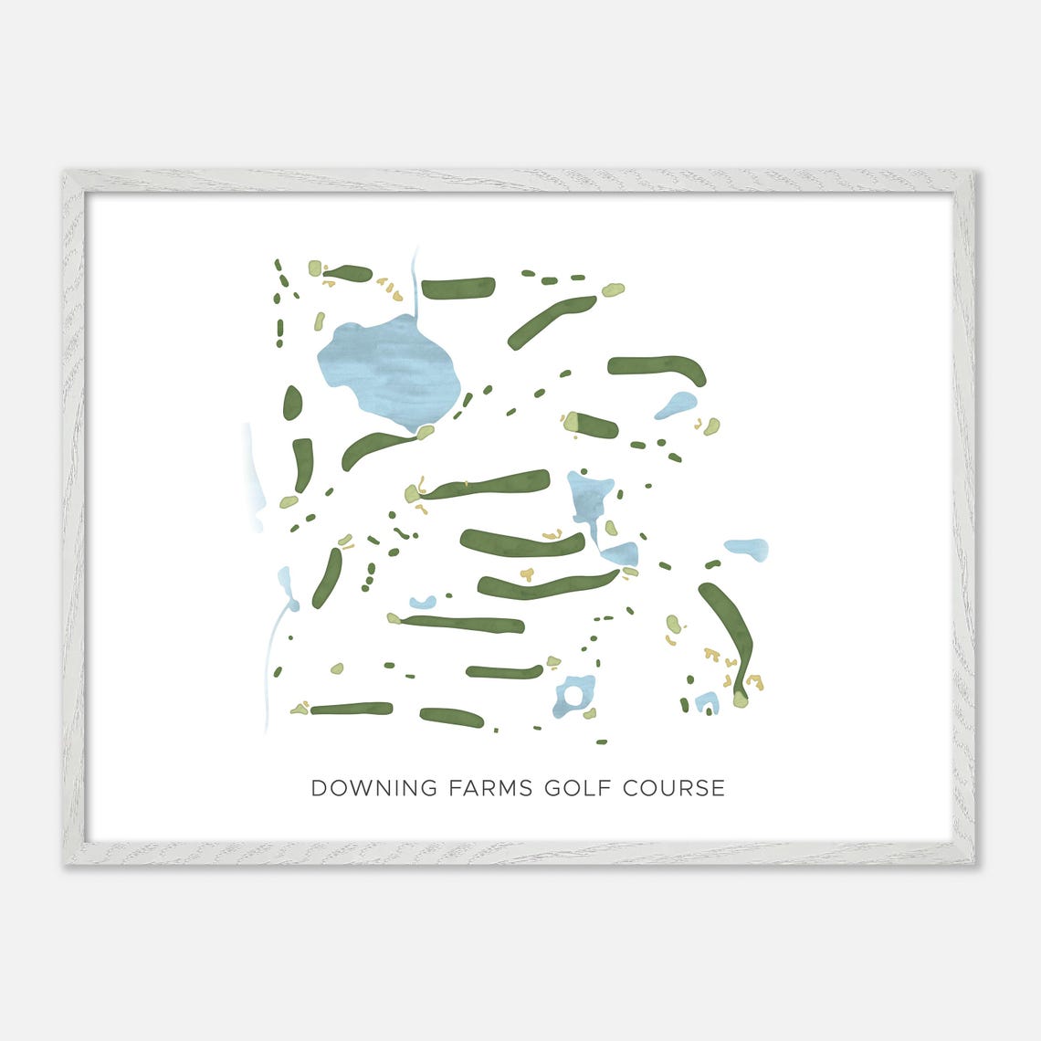 Downing Farms Golf Course Minimalist Map Art Golfer Gift Poster - Image 4