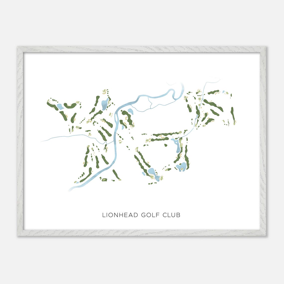 Lionhead Golf Club Canada Modern Minimalist Watercolor Golf Map Poster - Image 3