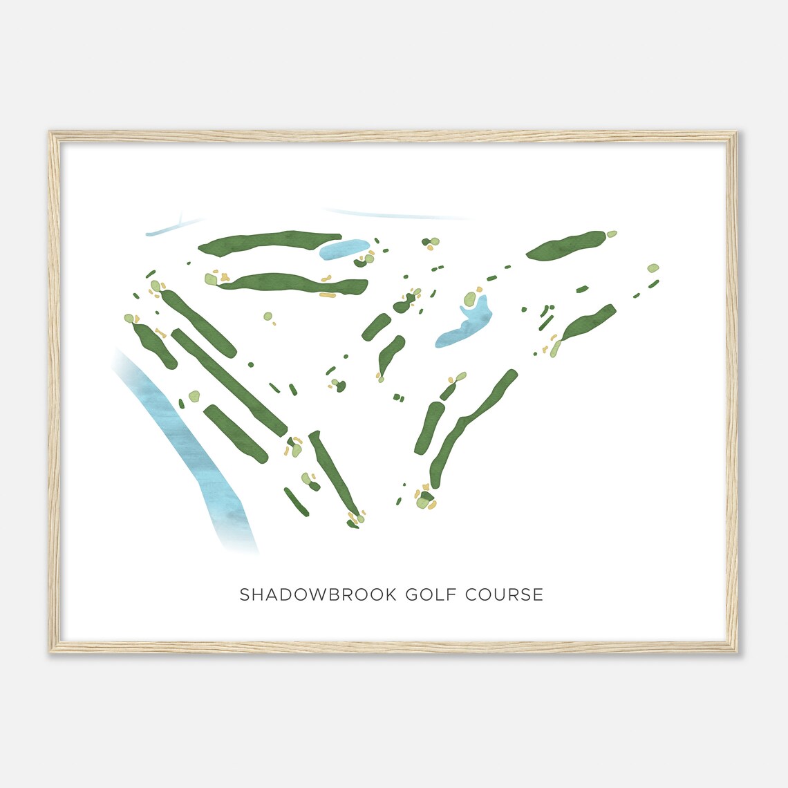 Shadowbrook Golf Course Pennsylvania Modern Watercolor Map Golfer Gift Golf Wall Art Golf Poster Print Course Layout - Image 2