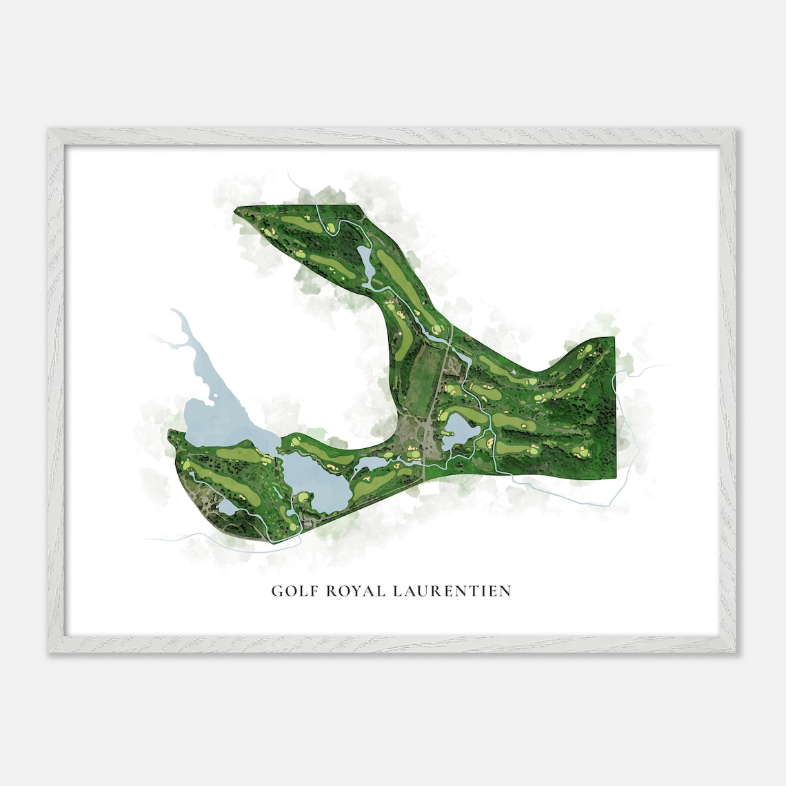 Golf Royal Laurentien Canada Classic Watercolor Golf Map Poster - Image 3
