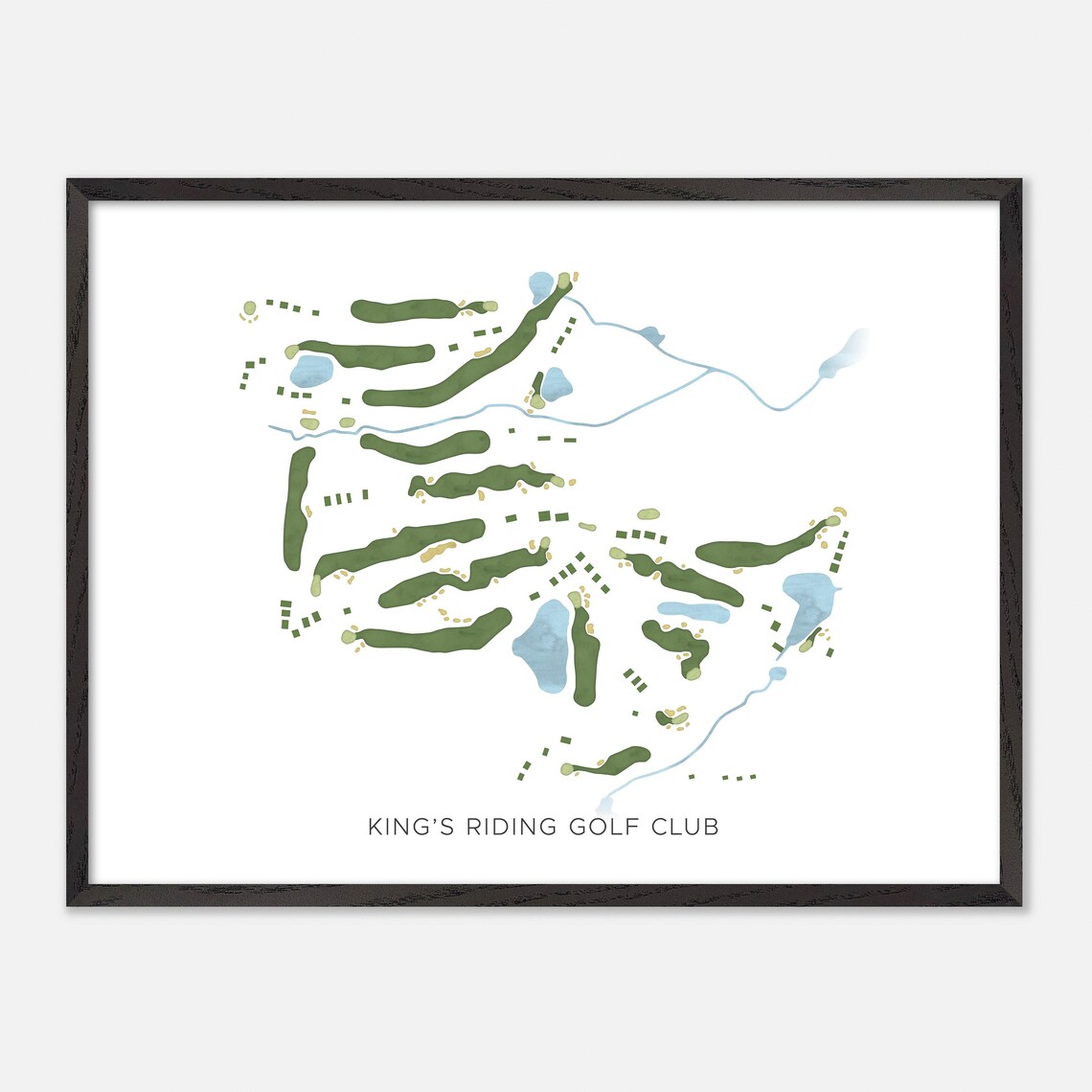King's Riding Golf Club King City Canada Modern Watercolor Map Poster - Image 4