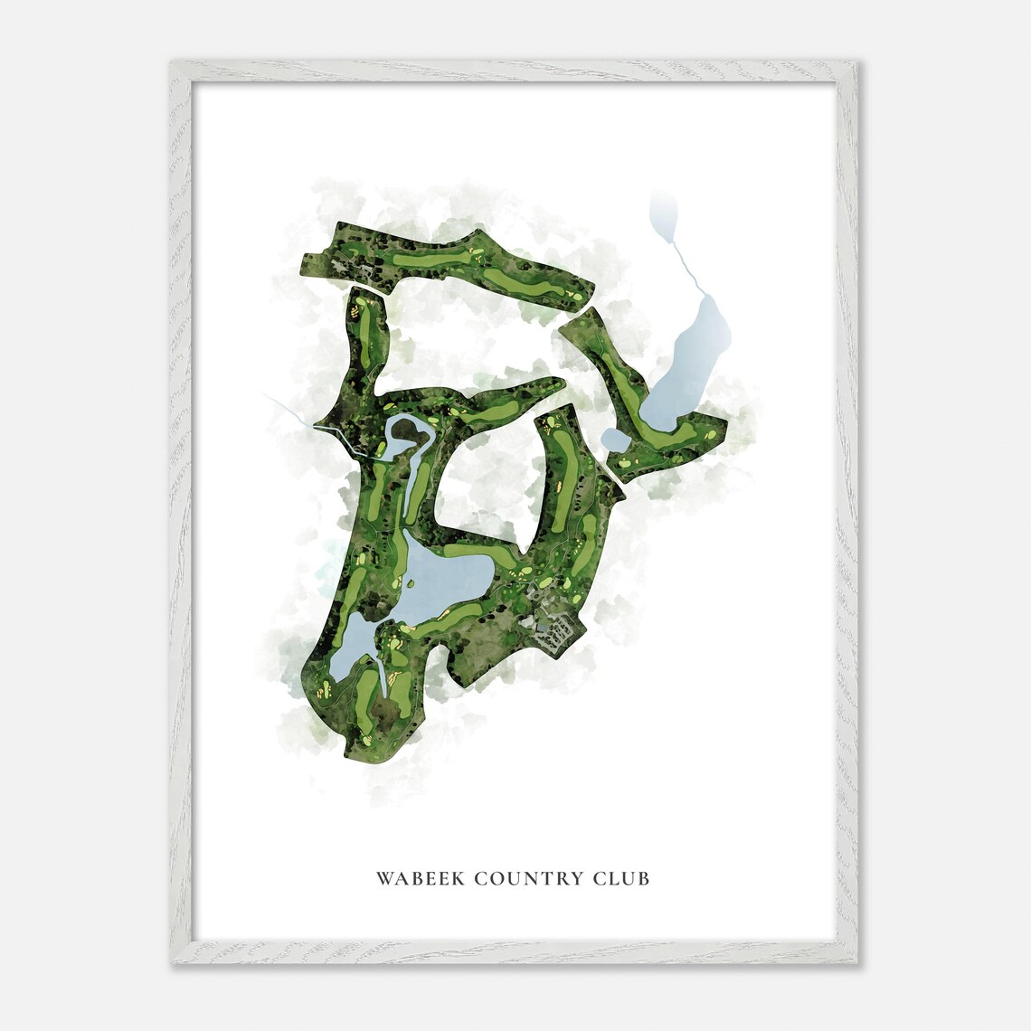 Wabeek Country Club Bloomfield Township Michigan Classic Watercolor Poster - Image 2
