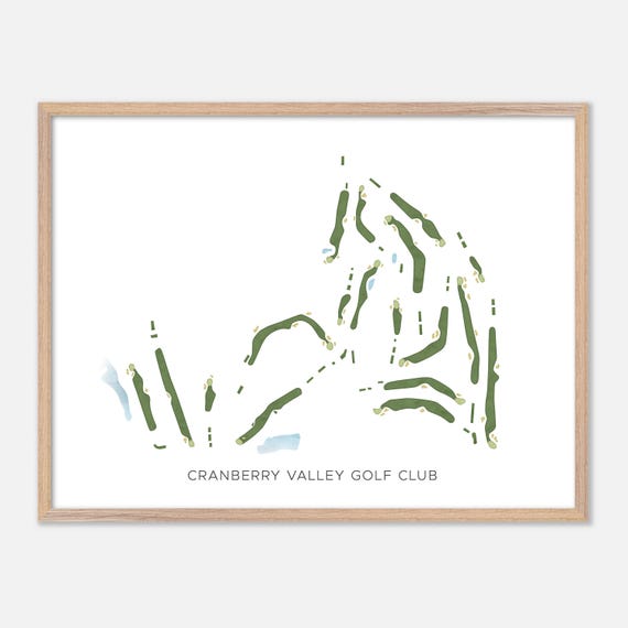 Cranberry Valley Golf Club In Harwich Massachusetts Modern Watercolor Map Golfer Gift Golf Wall Art Golf Poster Print Course Layout
