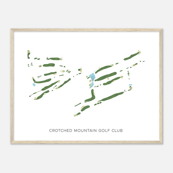 Crotched Mountain Golf Club New Hampshire Modern Watercolor Map Golfer Gift Golf Wall Art Golf Poster Print Course Layout