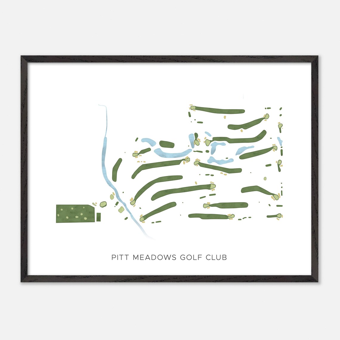 Pitt Meadows Golf Club Canada Modern Watercolor Course Map Poster - Image 4