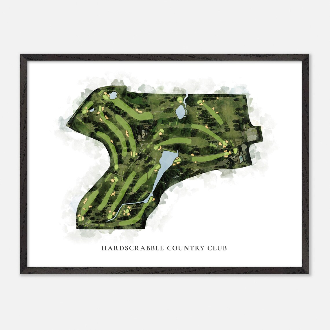 Hardscrabble Country Club Golf Classic Watercolor Map Art Poster - Image 5