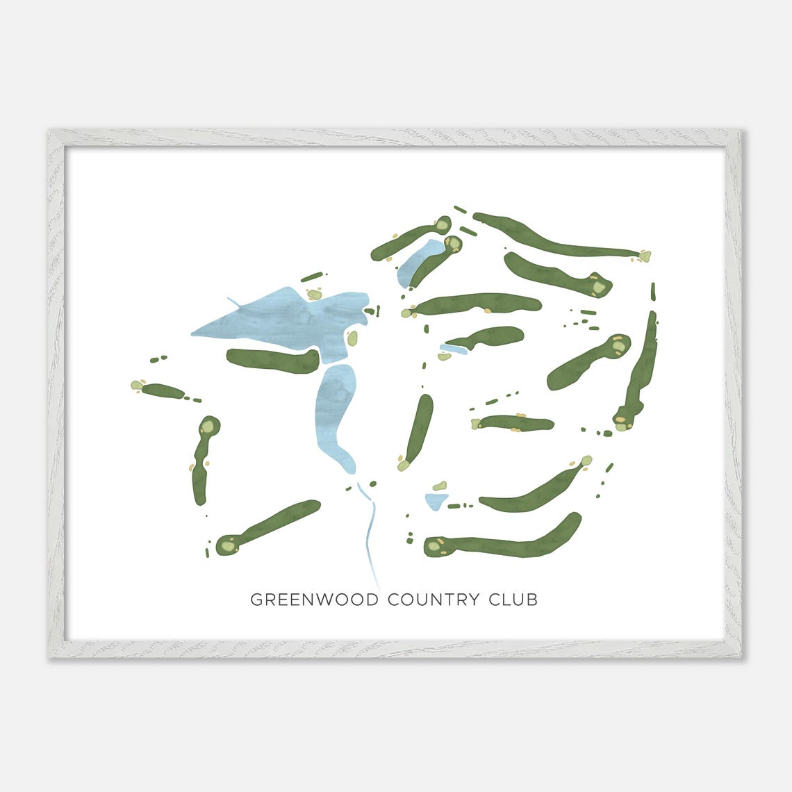 Greenwood Country Club Modern Minimalist Course Map Art Poster - Image 4