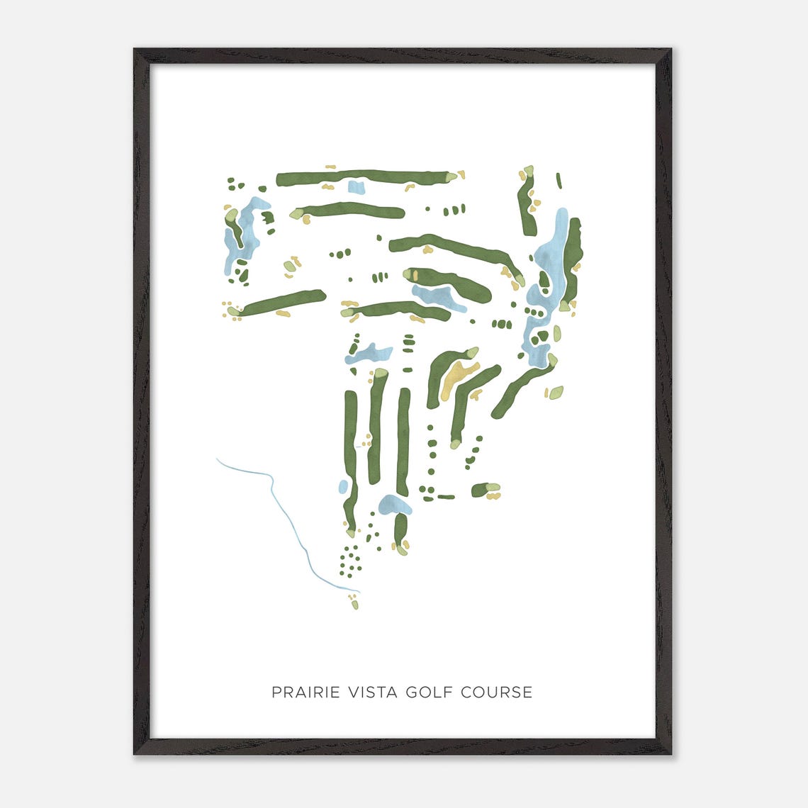 Prairie Vista Golf Course Illinois Minimalist Course Map Wall Art - Image 3