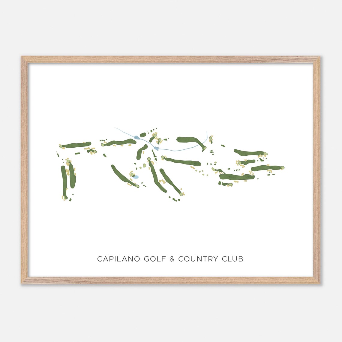 Capilano Golf & Country Club Canada Minimalist Watercolor Golf Map Poster