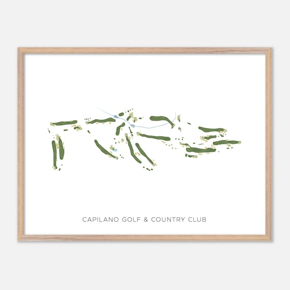 Capilano Golf & Country Club Canada Minimalist Watercolor Golf Map Poster