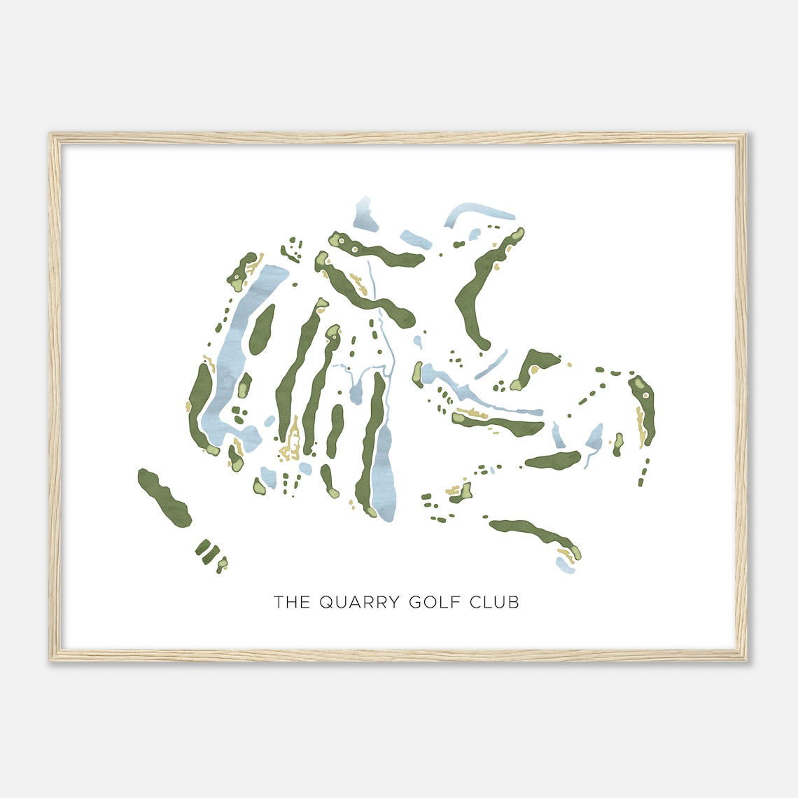 The Quarry Golf Club Minimalist Watercolor Map Golfer Gift Poster - Image 2