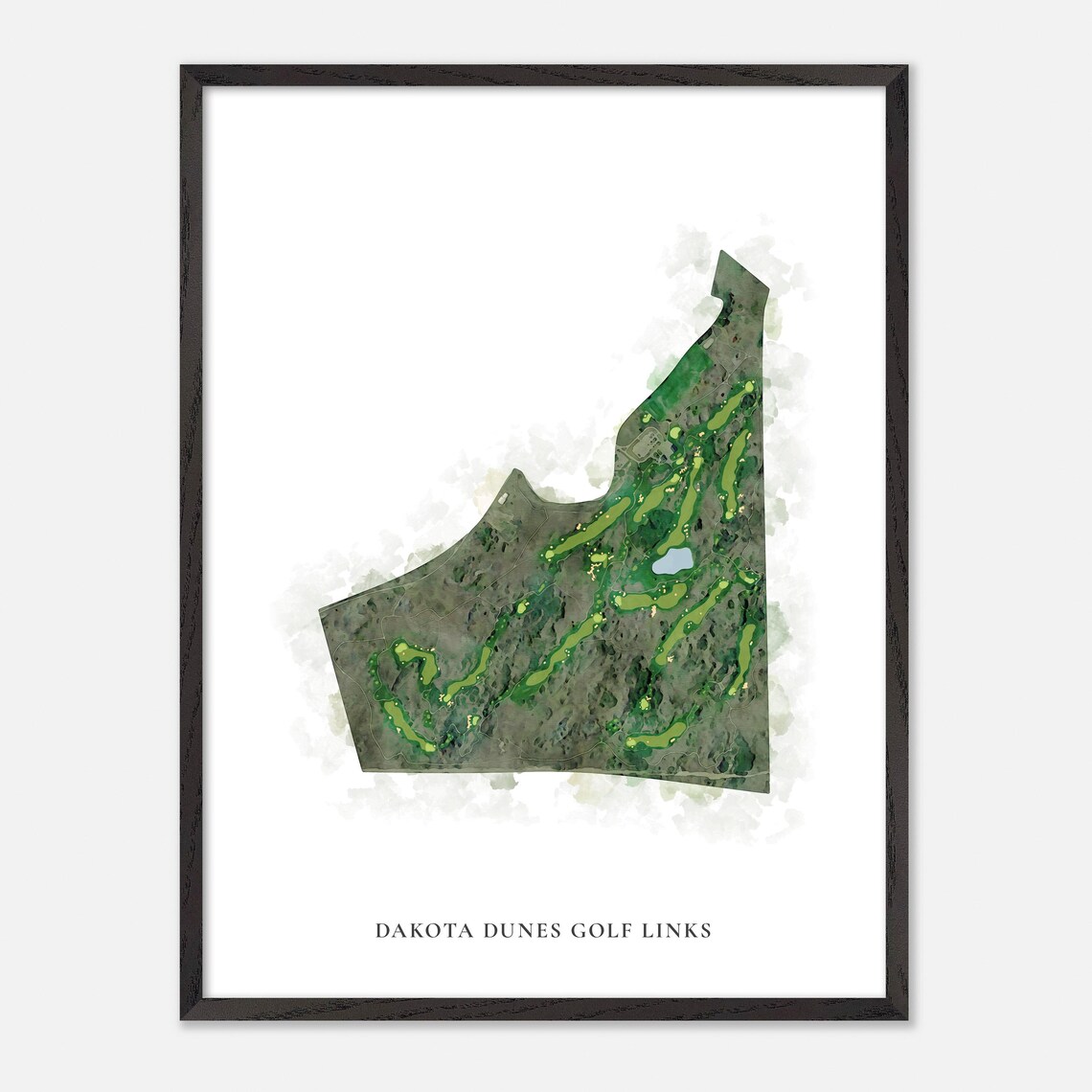 Dakota Dunes Golf Links Canada Classic Watercolor Golf Map Poster - Image 2