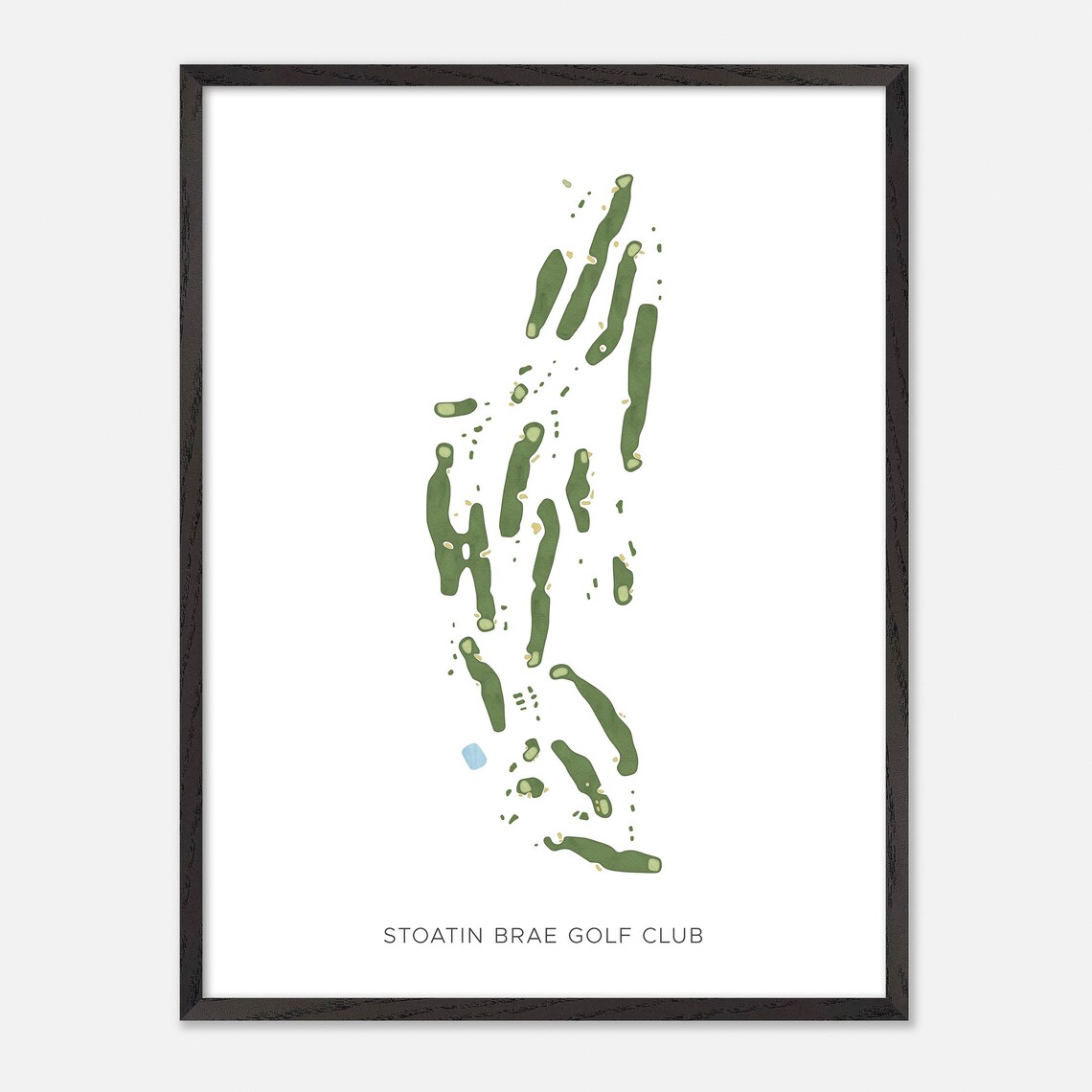 Stoatin Brae Golf Club Augusta Michigan Modern Watercolor Poster - Image 3