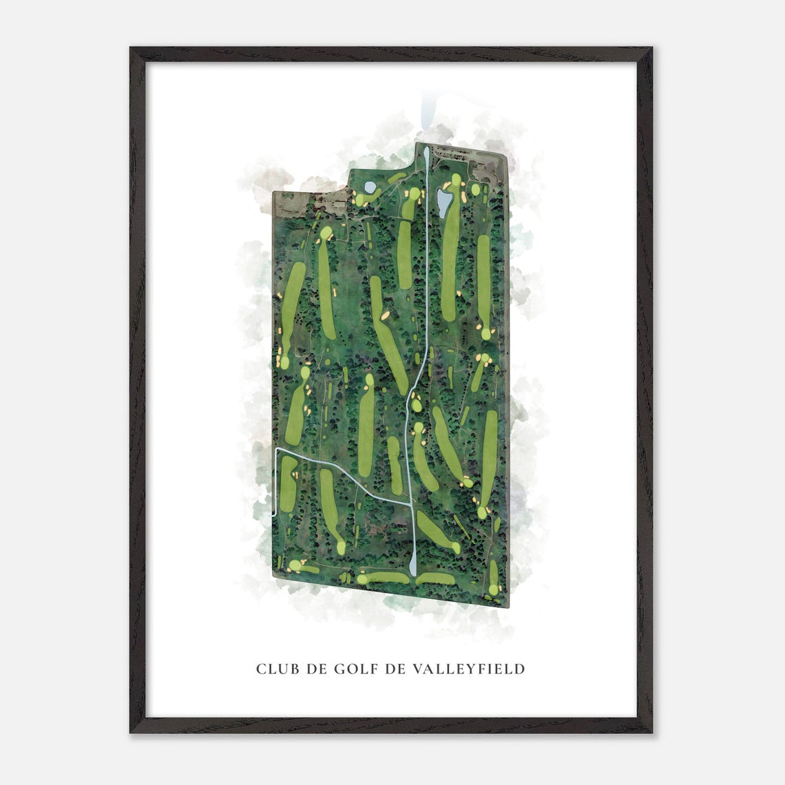 Club de Golf de Valleyfield Canada Classic Watercolor Map Poster - Image 2