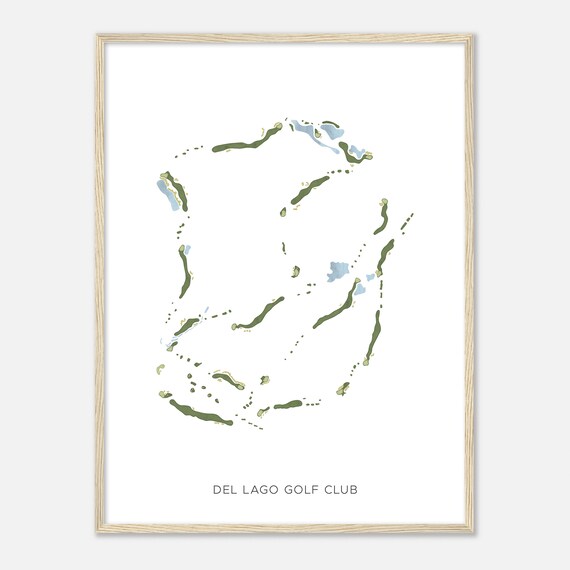 Del Lago Golf Club Arizona Modern Watercolor Map Golfer Gift Golf Wall Art Golf Poster Print Course Layout