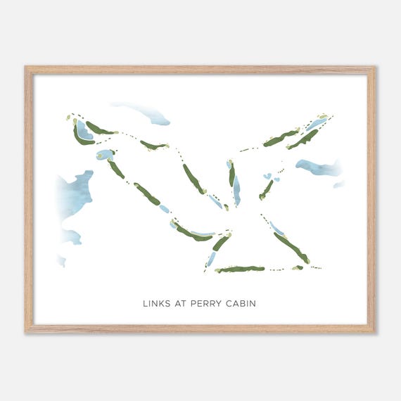 Links At Perry Cabin In Maryland Modern Watercolor Map Golfer Gift Golf Wall Art Golf Poster Print Course Layout