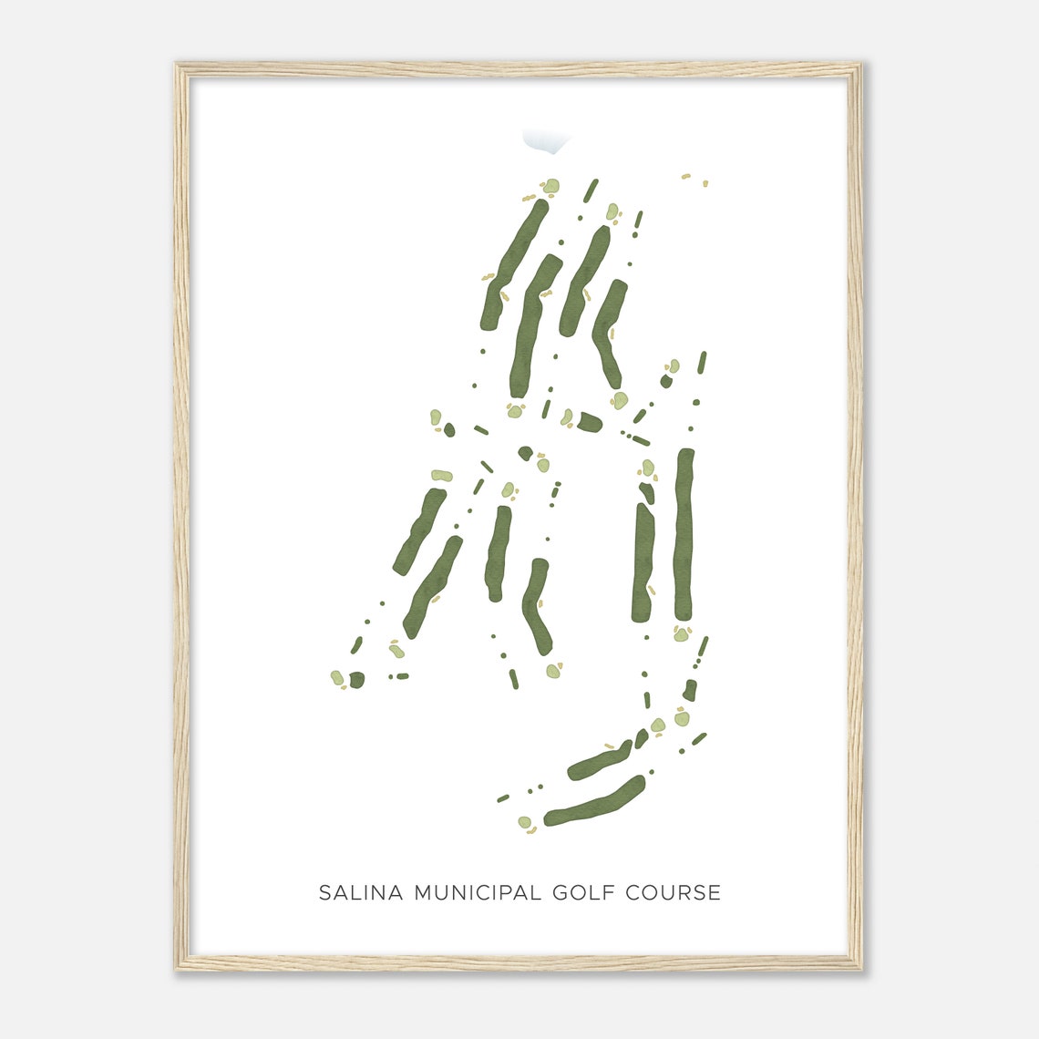 Salina Municipal Golf Course Poster Minimalist Map Golfer Gift - Image 2